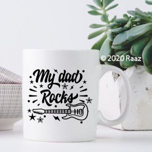 My Dad Rocks - Custom Mug - Father's Day Gift